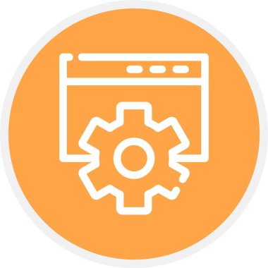 Web Ayarları, Basit Vektör Simgesi İllüstrasyonu