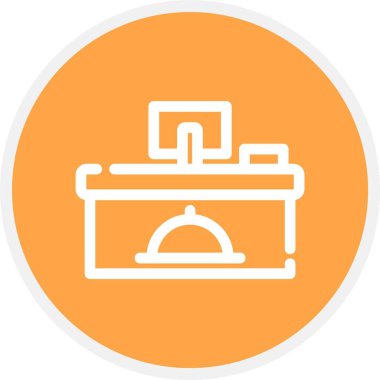 Kasiyer, Basit Vektör Simgesi İllüstrasyonu