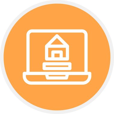 Laptop, Basit Vektör Simgesi İllüstrasyonu