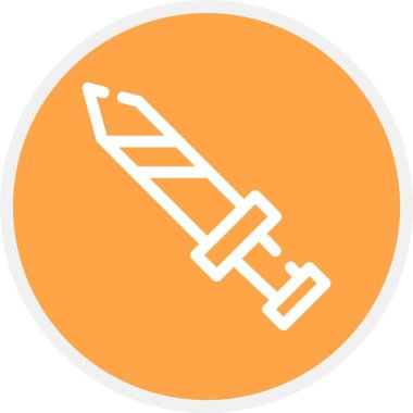 Kılıç, Basit Vektör Simgesi İllüstrasyonu