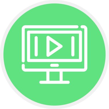 Video Pazarlama, Basit Vektör Simgesi İllüstrasyonu