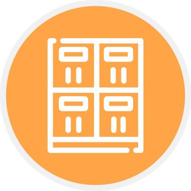 Dolaplar, Basit Vektör Simgesi İllüstrasyonu