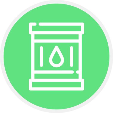 Petrol Varili, Basit Vektör Simgesi İllüstrasyonu