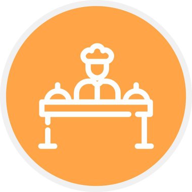 Şef, Basit Vektör Simgesi İllüstrasyonu