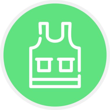 vektör yelek simgesi, vektör illüstrasyonu