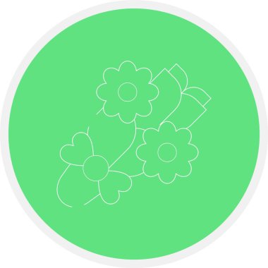 beautiful flower vector line icon