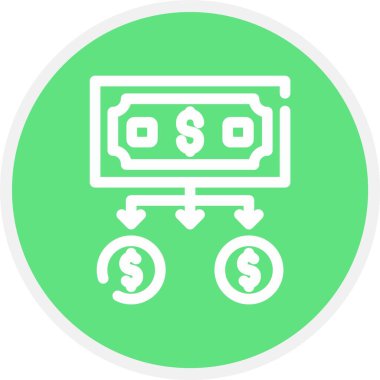 Dolar simgesi vektör illüstrasyonu