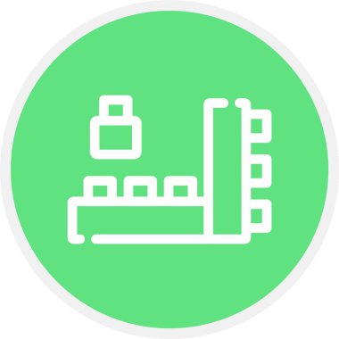 Bina. Web simgesi basit illüstrasyon