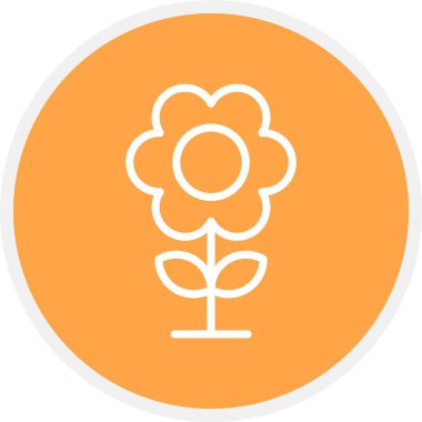 Eşsiz Çiçek Vektör Satırı Simgesi