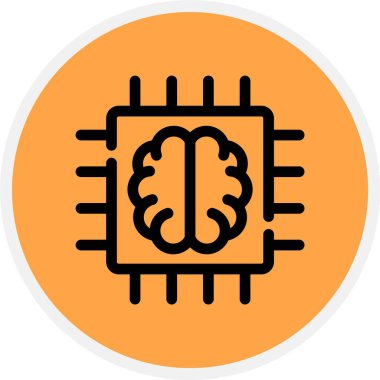 beyin ikonu vektör illüstrasyonu