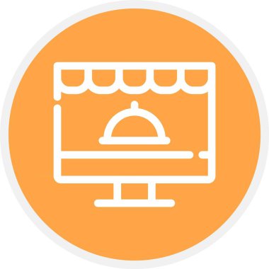 Gıda Web ikonu vektör illüstrasyonu