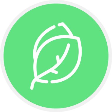 Bir yaprak simgesinin vektör illüstrasyonu