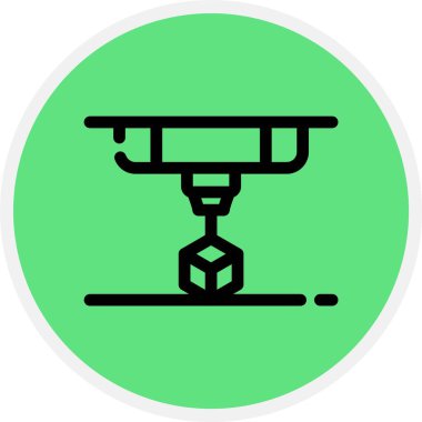 Vinç simgesi, vektör çizimi