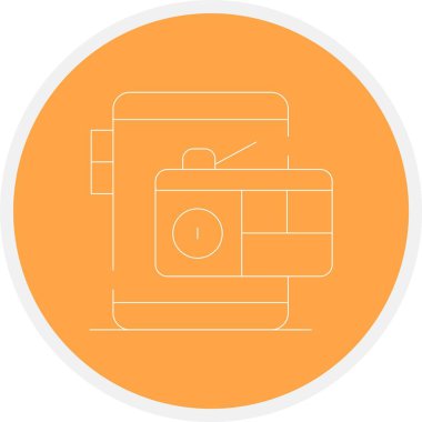 Eşsiz Kamera Vektör Satırı Simgesi