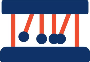 Mavi, kırmızı ve beyaz spor simgesinin vektör çizimi