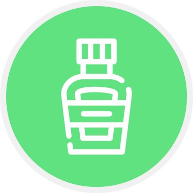 güzel parfüm şişesi kabartma vektör simgesi