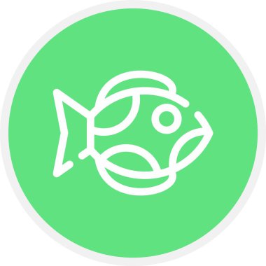 Benzersiz Balık Vektörü Kabartma Simgesi