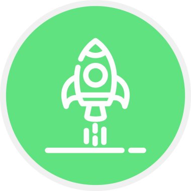 roket simgesi, vektör illüstrasyonu