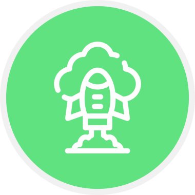 roket ikonu vektör illüstrasyonu