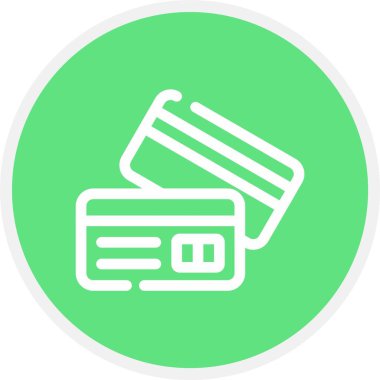 Benzersiz para kartları vektör simgesi