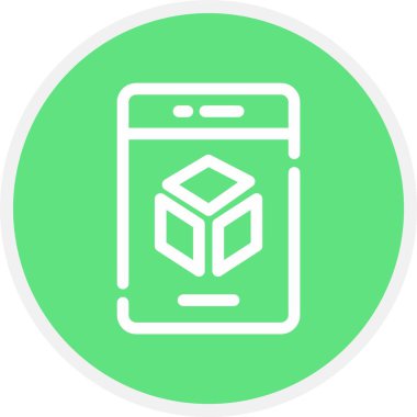 Akıllı telefonlu cep telefonu, vektör illüstrasyonu