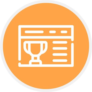 Kupa. Web simgesi basit illüstrasyon