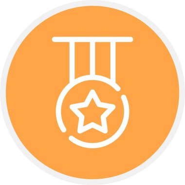 Madalya Satırı Çemberi Vektör Simgesi Tasarımı