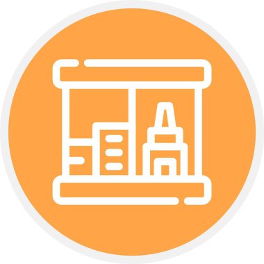 Bina yapımı. Web simgesi basit illüstrasyon