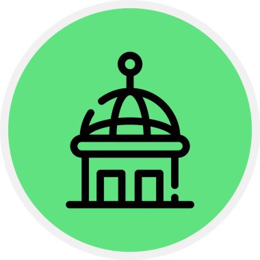 Benzersiz cami vektör çizgisi simgesi