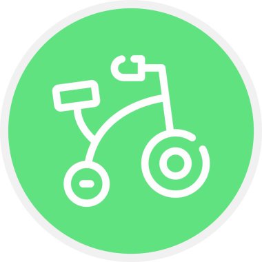 Benzersiz Bisiklet Vektörü Kabartma Simgesi