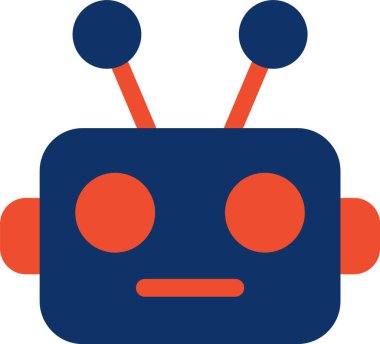 Robot simgesinin vektör illüstrasyonu