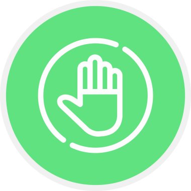 vektör el düz çember çizgi simgesi