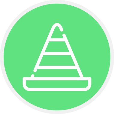 Benzersiz koni vektör çizgisi simgesi