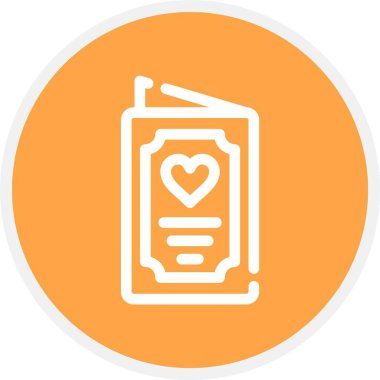 Pano simgesi olan bir kalbin vektör illüstrasyonu