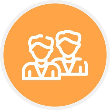 güzel çift vektör çizgisi simgesi