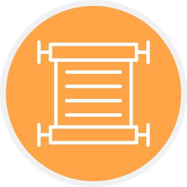 Benzersiz kağıt rulo vektör çizgisi simgesi