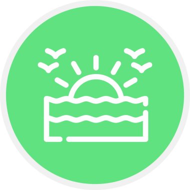 Güzel Güneş Kabartma Vektörü Simgesi