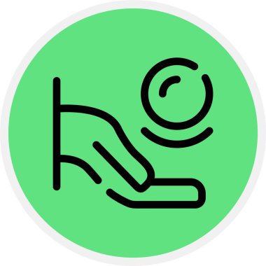 El simgesinin vektör illüstrasyonu