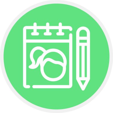 Bir kalem simgesinin vektör illüstrasyonu