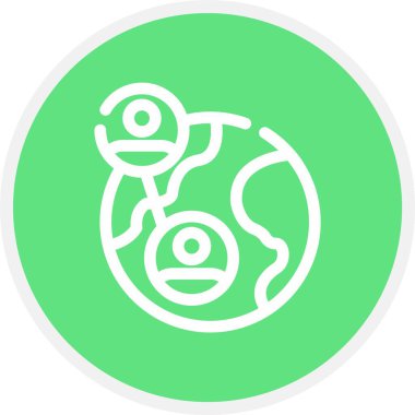 Benzersiz uzaylı vektör simgesi