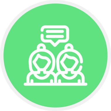 benzersiz sohbet vektör çizgisi simgesi