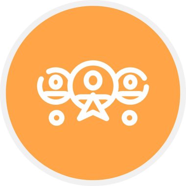 Bir partinin eşsiz vektör çizgisi simgesi