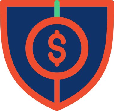 para kalkanı ikon vektör illüstrasyonu