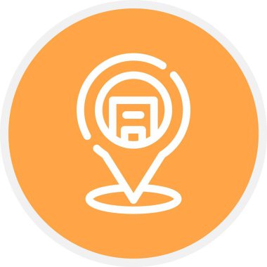 konum simgesi, vektör çizimi