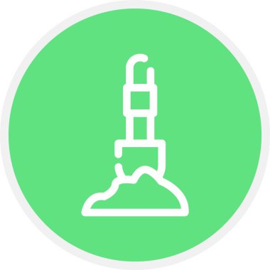 güzel çeşme glyglyph vektör simgesi