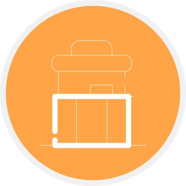 Benzersiz yazıcı çizgisi çember vektör simgesi