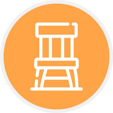 Sandalye. Web simgesi basit illüstrasyon