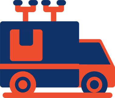 kamyon dağıtım vektör çizimi