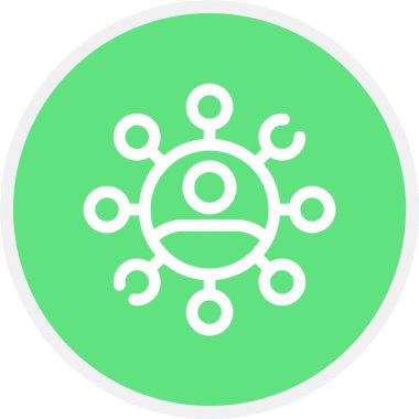 Bir virüsün modern simgesinin vektör çizimi