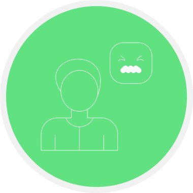 güzel erkek kullanıcı çizgisi vektör simgesi